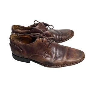 John Varvatos Brown Leather Lace Up Dress Shoes Mens Size 8 M